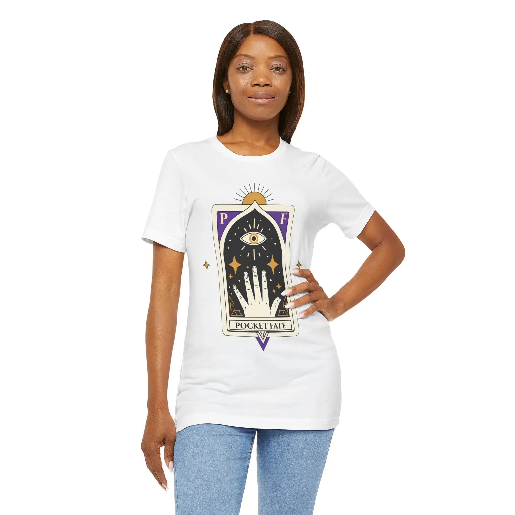 PocketFate Mystic Hand T-Shirt – Tarot Eye Symbol Graphic Tee - Image 5