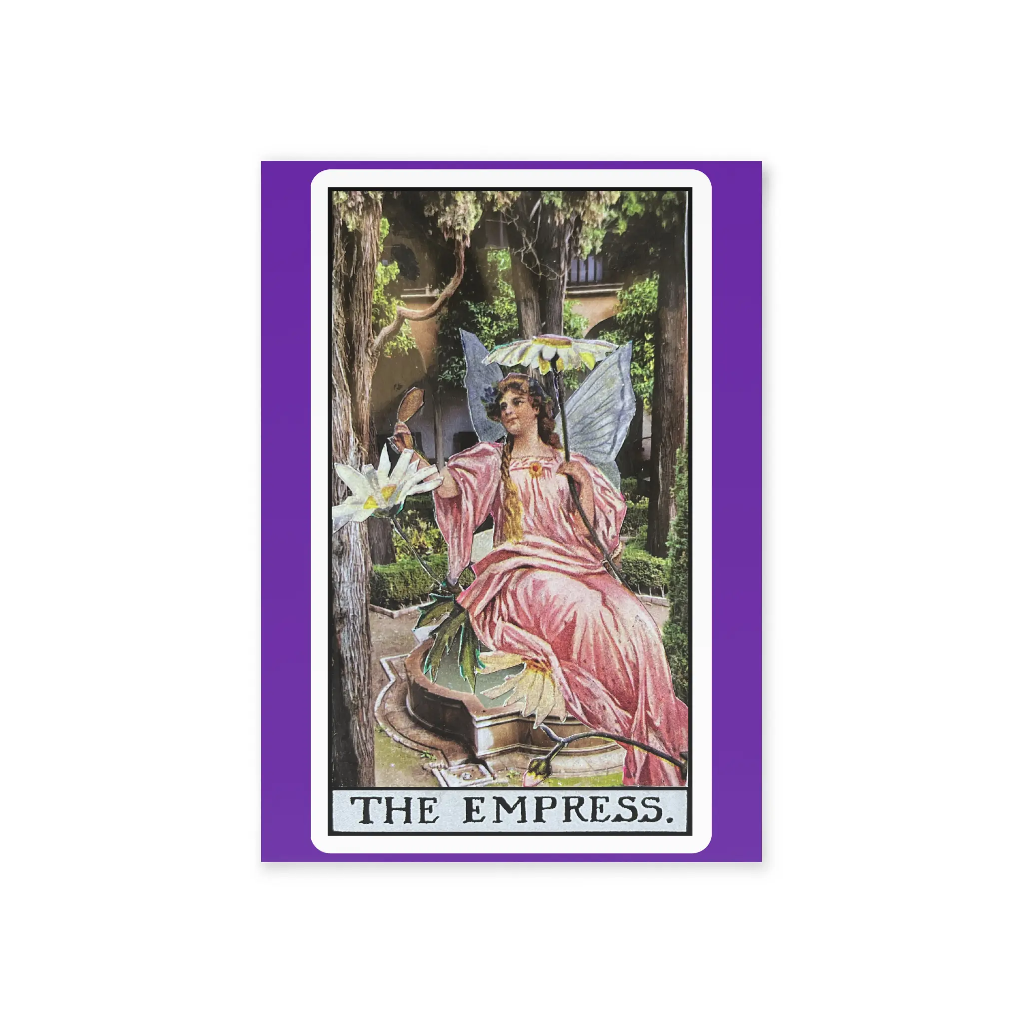 The Empress Collage Card – Vintage Floral Garden Art | PocketFate Display Card