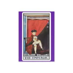 The Emperor Collage Card – Vintage Authority Portrait Art | PocketFate Display Card