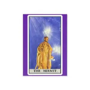 The Hermit Collage Card – Vintage Spiritual Solitude Art | PocketFate Display Card