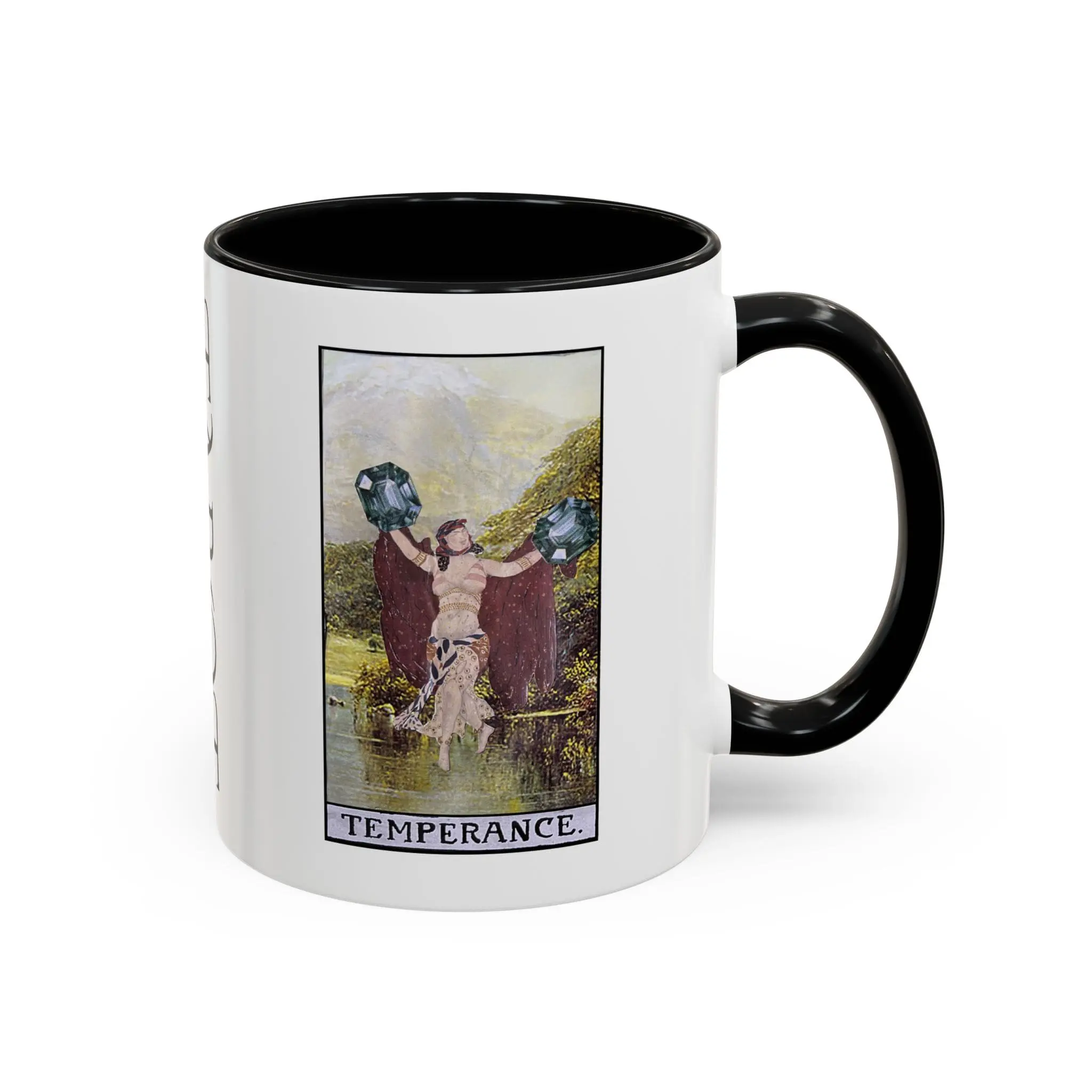 Temperance Tarot Accent Mug – PocketFate Balance & Harmony Coffee Cup (11oz, 15oz)