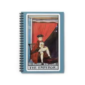 The Emperor Tarot Spiral Notebook — Ruled Journal for Tarot Readers & Spiritual Journaling