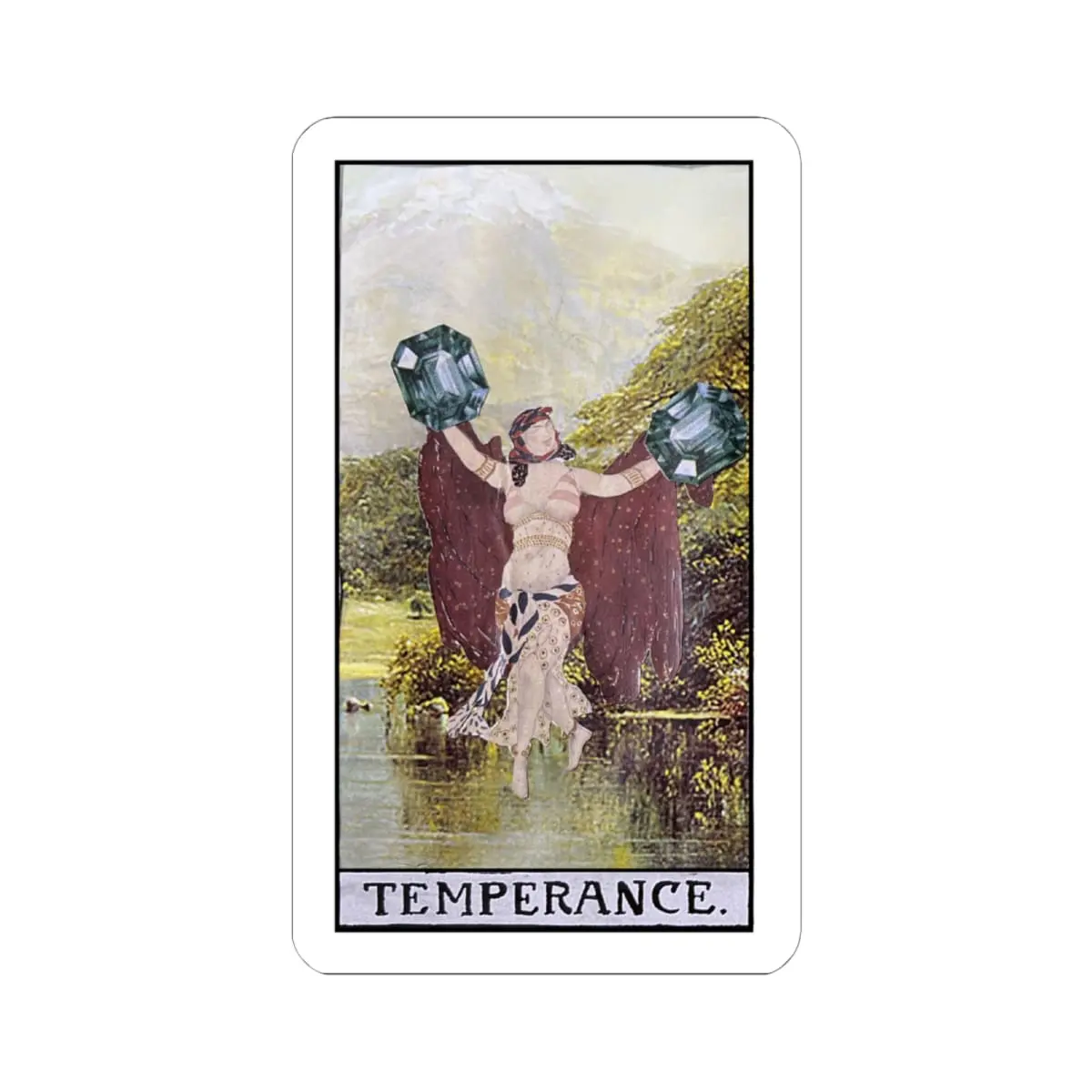 Temperance Sticker – Balance & Harmony Tarot Collage | PocketFate Kiss-Cut Sticker - Image 4