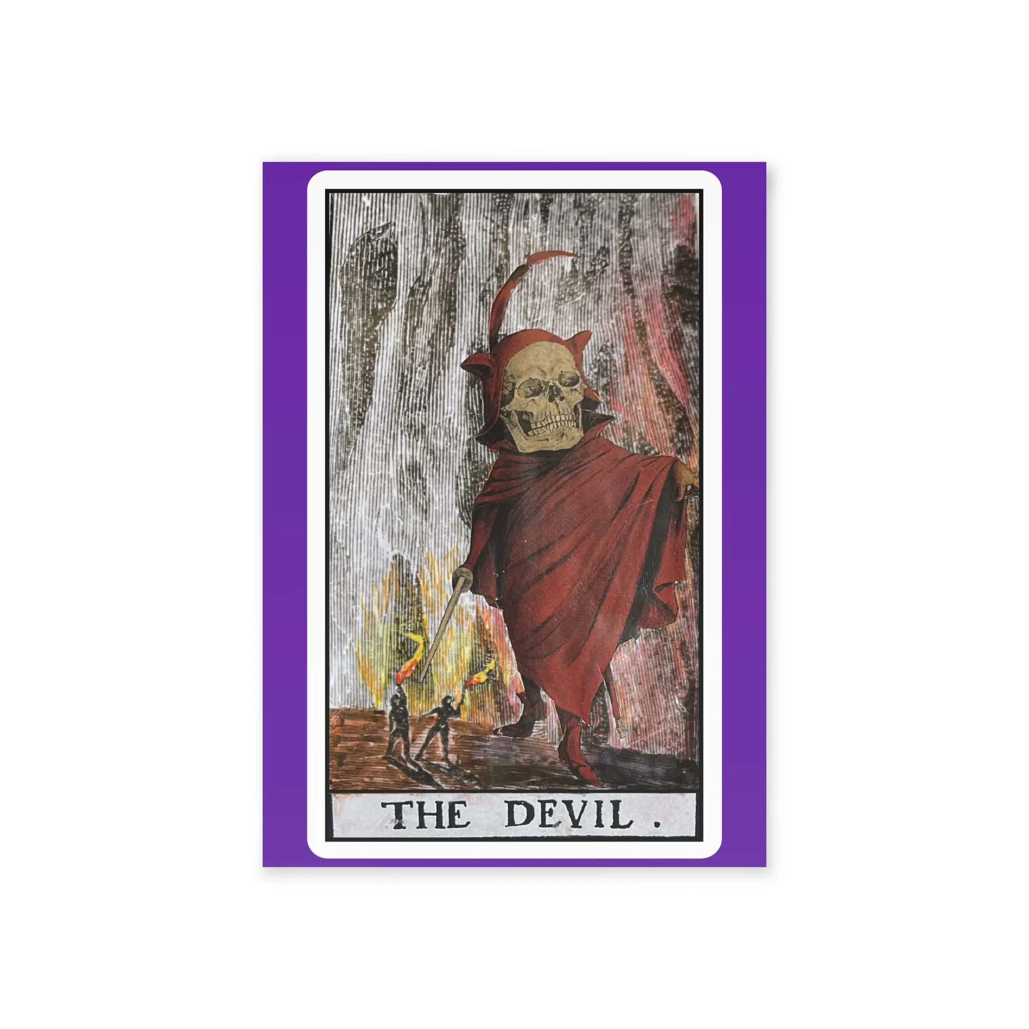 The Devil Collage Card – Dark Surreal Vintage Art | PocketFate Display Card