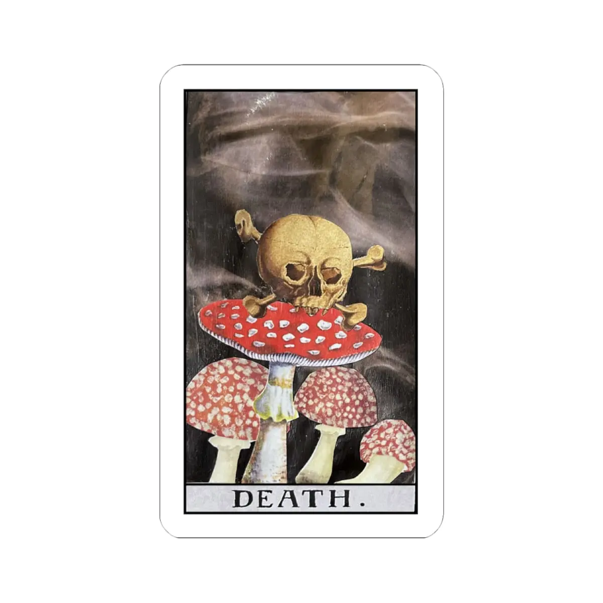 Death Tarot Sticker – Transformation Collage | PocketFate Kiss-Cut Sticker