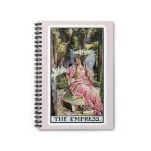 Empress Tarot Spiral Notebook — Ruled Journal for Creativity & Self-Care