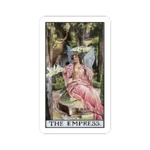 The Empress Sticker – Vintage Botanical Collage | PocketFate Kiss-Cut Sticker