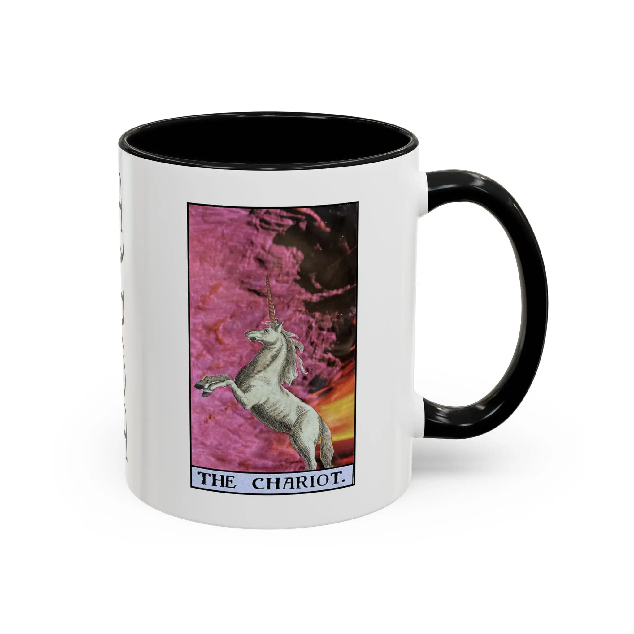 The Chariot Tarot Accent Mug – Unicorn Power & Forward Motion Coffee Cup (11oz, 15oz)