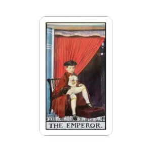 The Emperor Sticker – Vintage Authority Collage | PocketFate Kiss-Cut Sticker