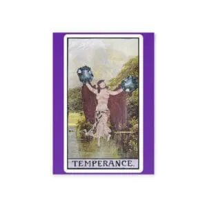 Temperance Collage Card – Vintage Surreal Balance Art | PocketFate Display Card