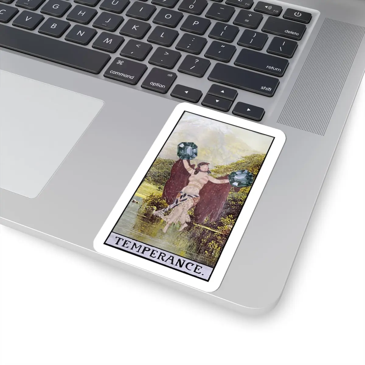 Temperance Sticker – Balance & Harmony Tarot Collage | PocketFate Kiss-Cut Sticker - Image 2