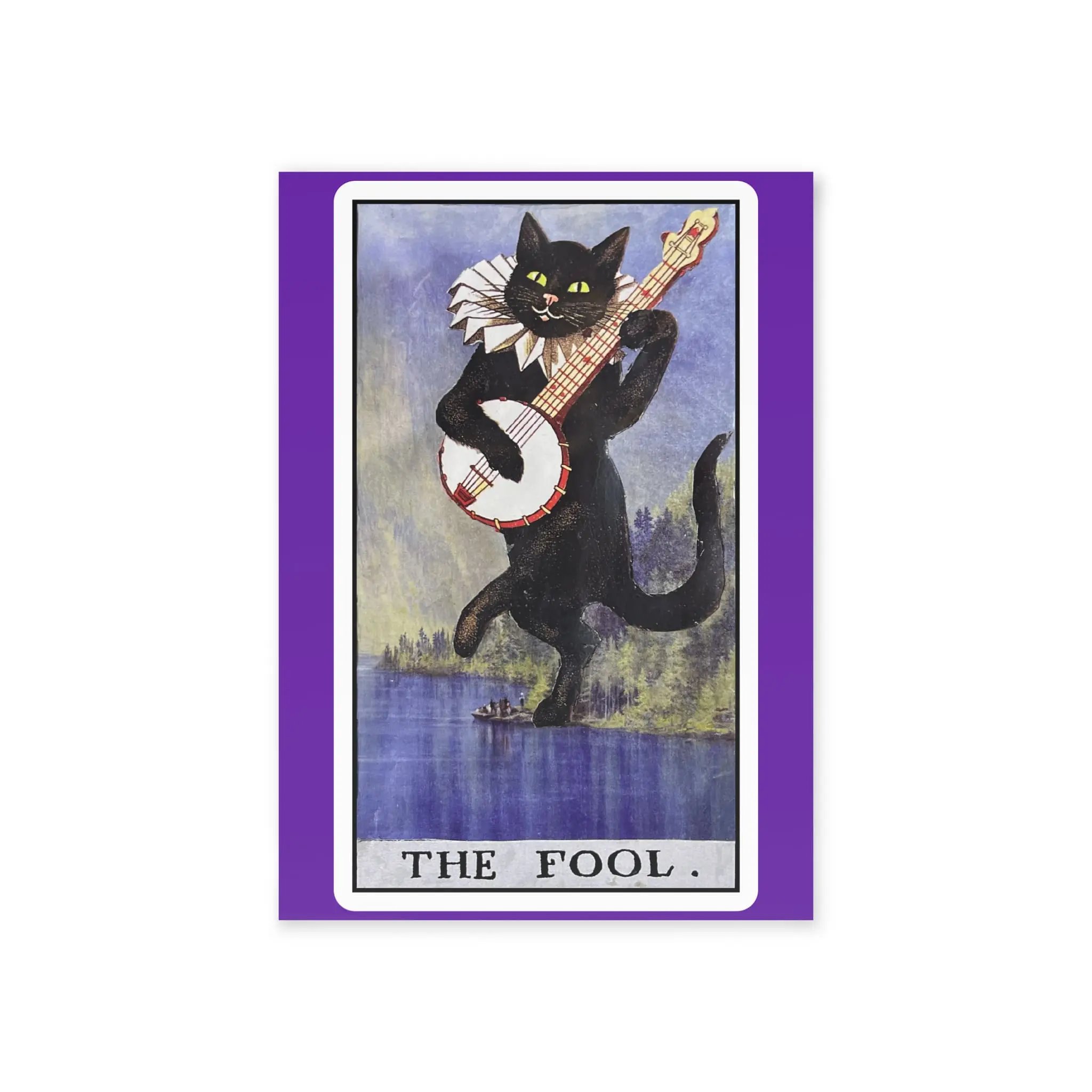 The Fool Collage Card – Vintage Whimsical Cat Art | PocketFate Display Card