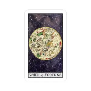 Wheel of Fortune Sticker – Celestial Zodiac Wheel | PocketFate Kiss-Cut Sticker