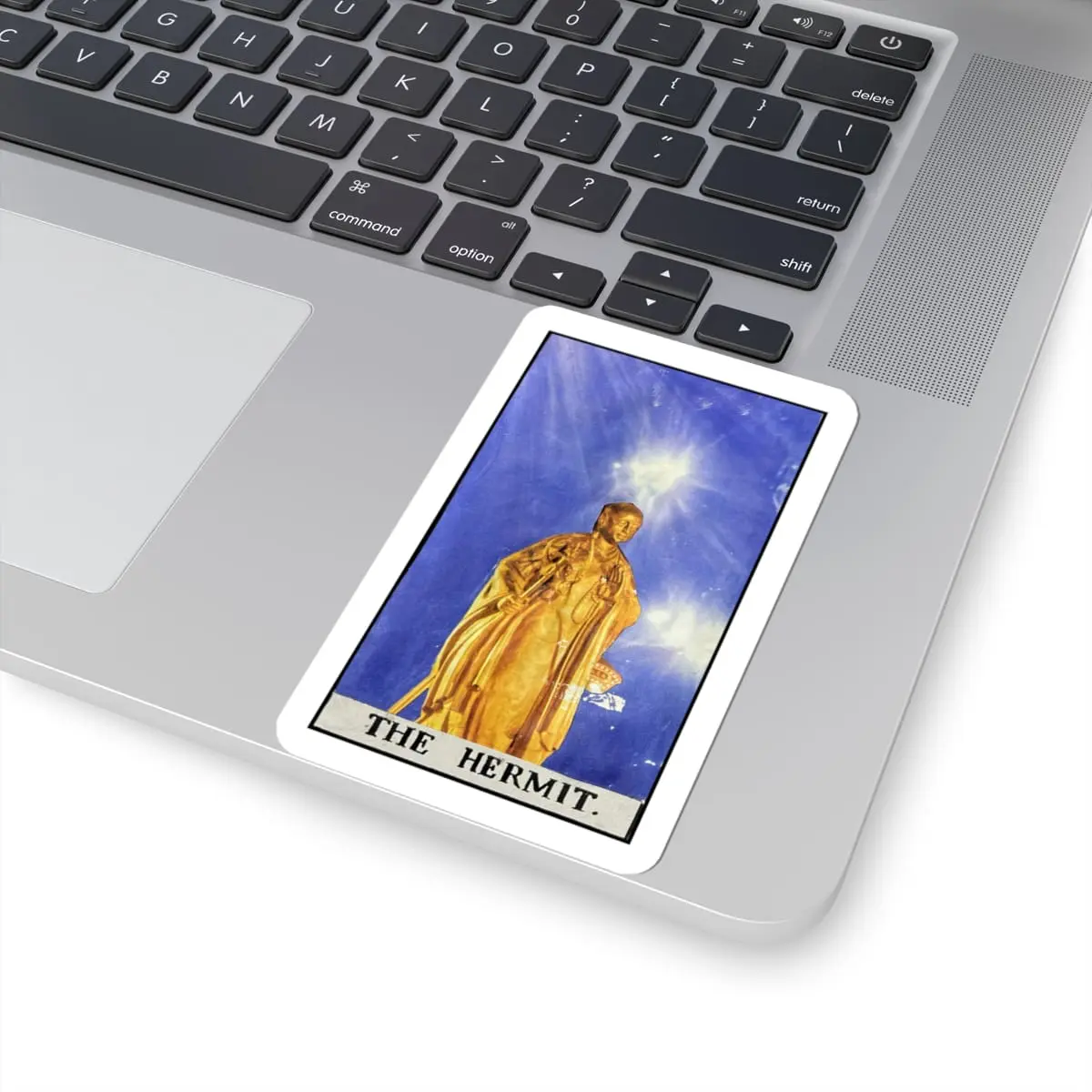The Hermit Sticker – Minimal Occult Collage | PocketFate Kiss-Cut Sticker - Image 2