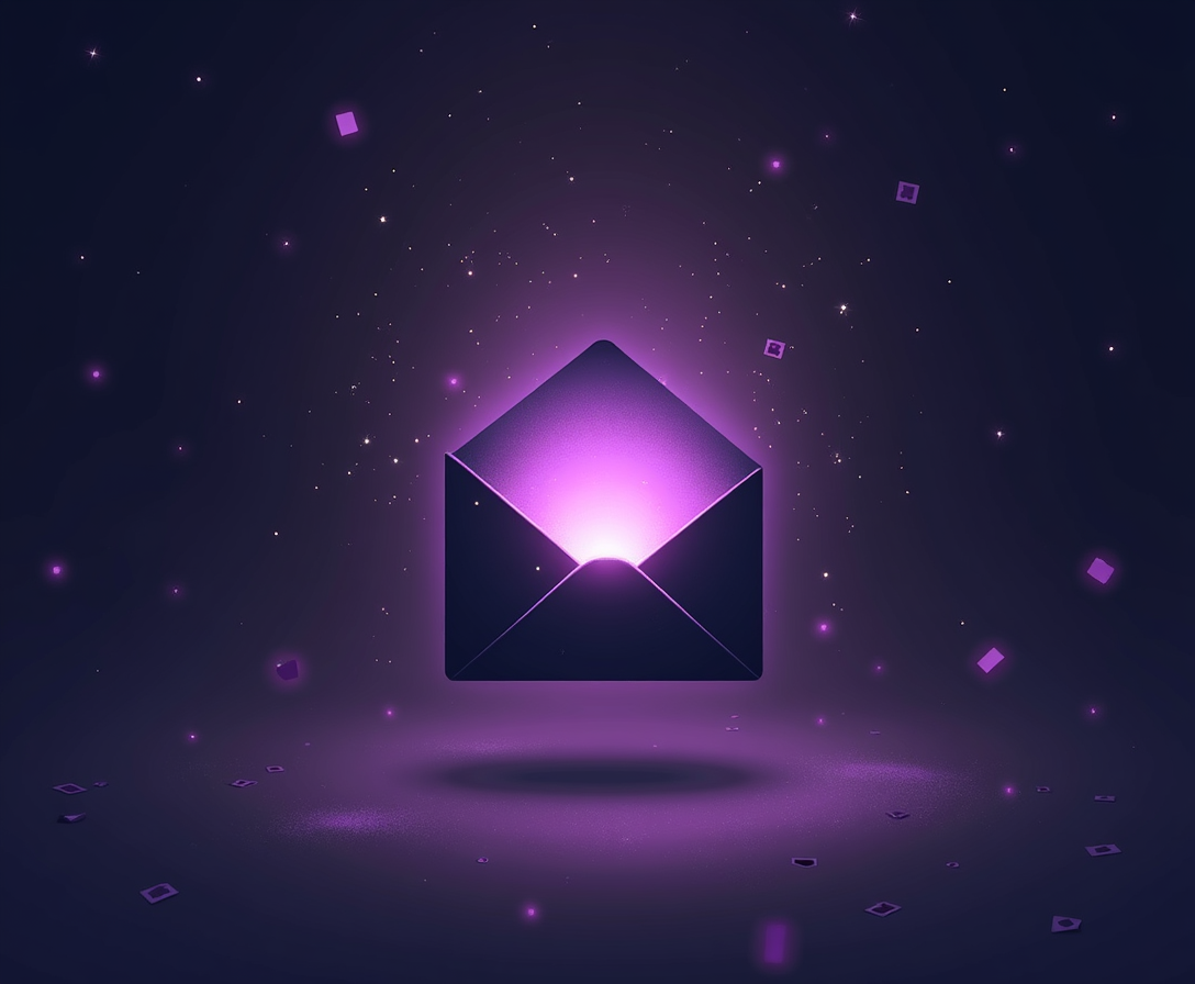 Mystical glowing envelope representing contact and communication – Pocket Fate