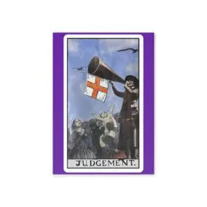 Judgement Tarot Greeting Card – Mystical Awakening Tarot Art Card – Major Arcana Stationery