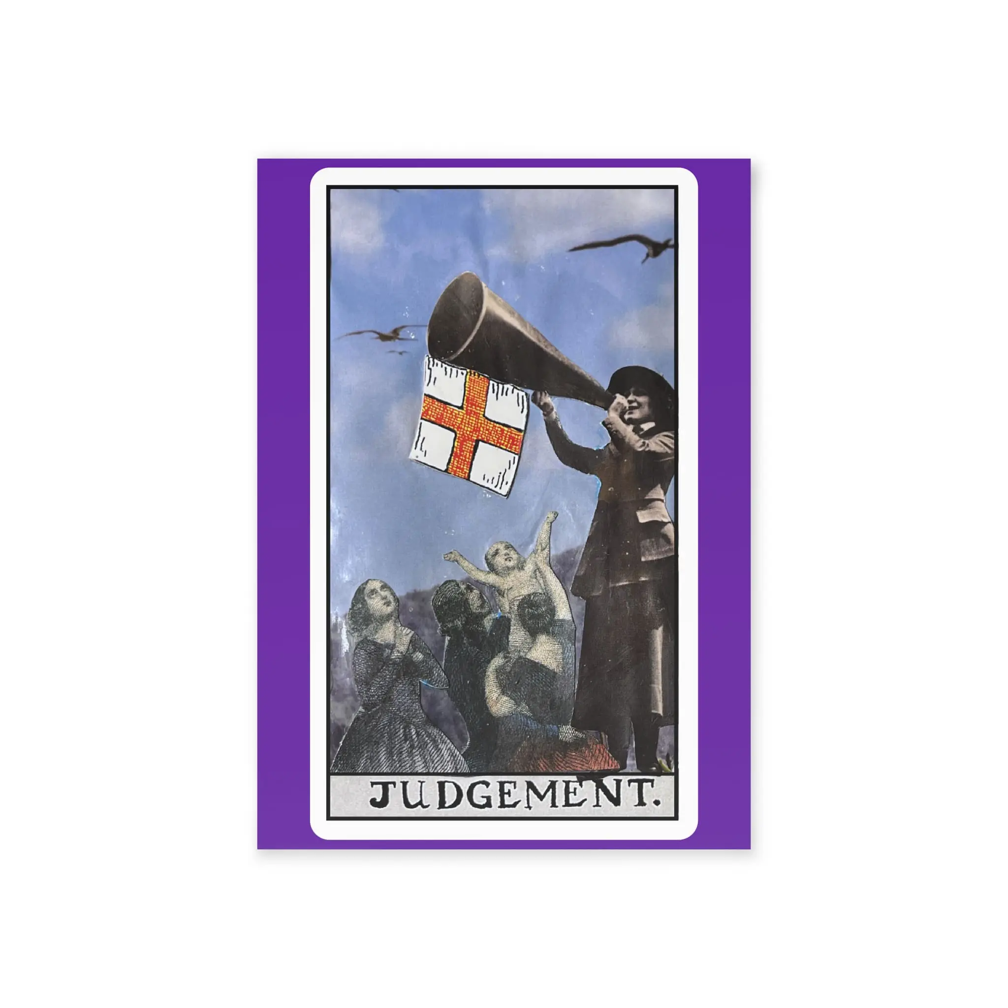 Judgement Tarot Greeting Card – Mystical Awakening Tarot Art Card – Major Arcana Stationery
