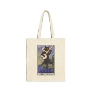 The Fool Tarot Tote Bag – Mystical Journey Market Bag – Major Arcana Tarot Carryall