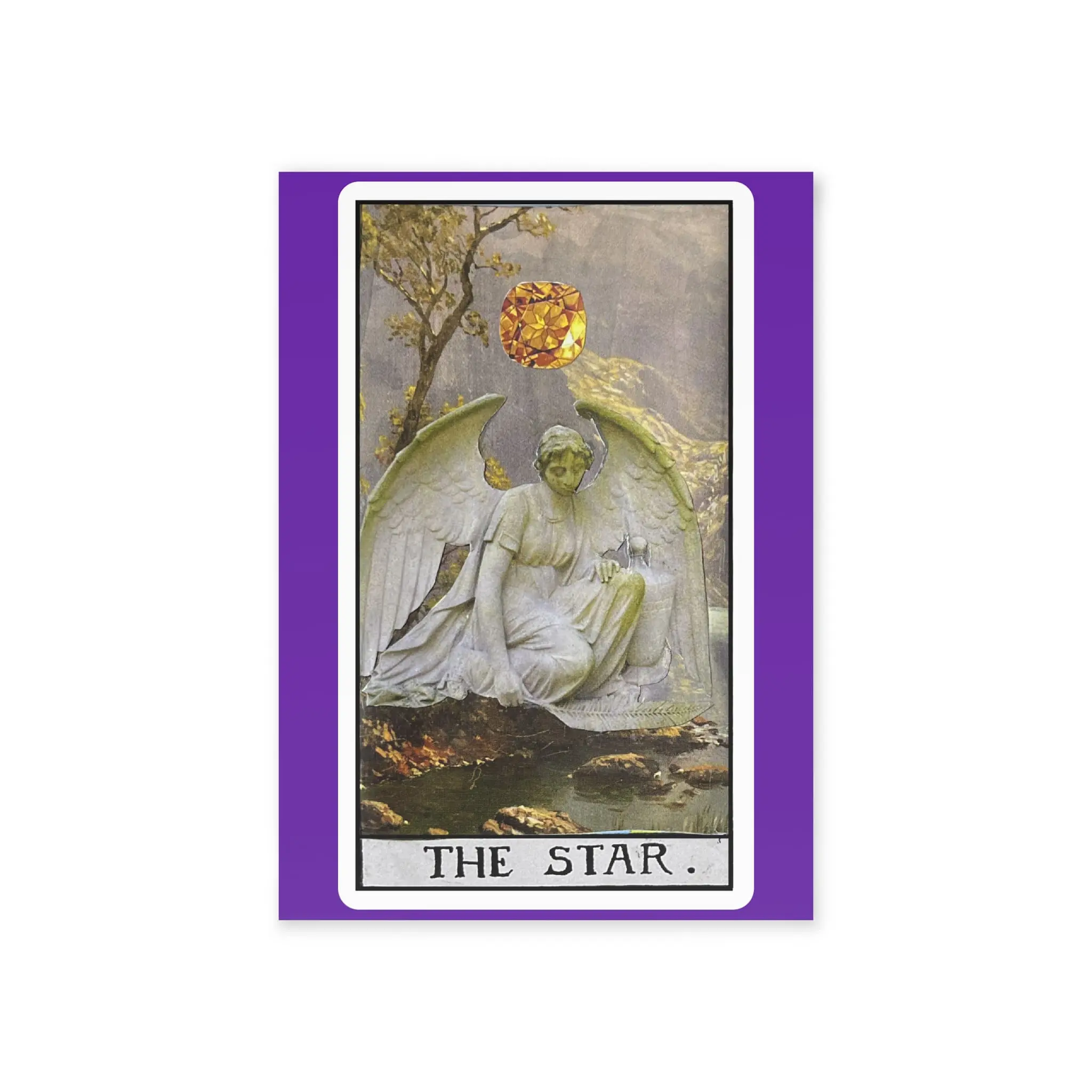 The Star Tarot Greeting Card – Celestial Tarot Art Card – Mystical Major Arcana Stationery