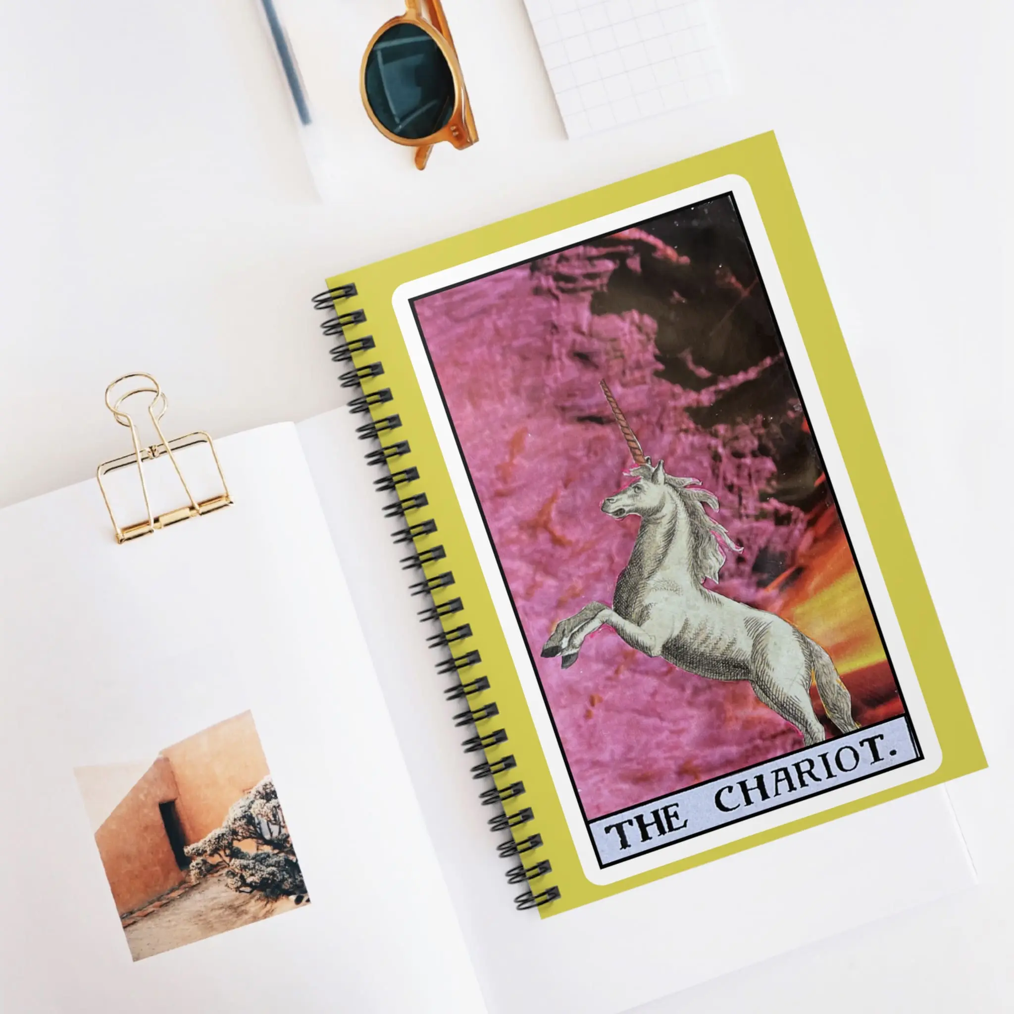 Tarot Unicorn Spiral Notebook — "The Chariot" Ruled Journal - Image 5