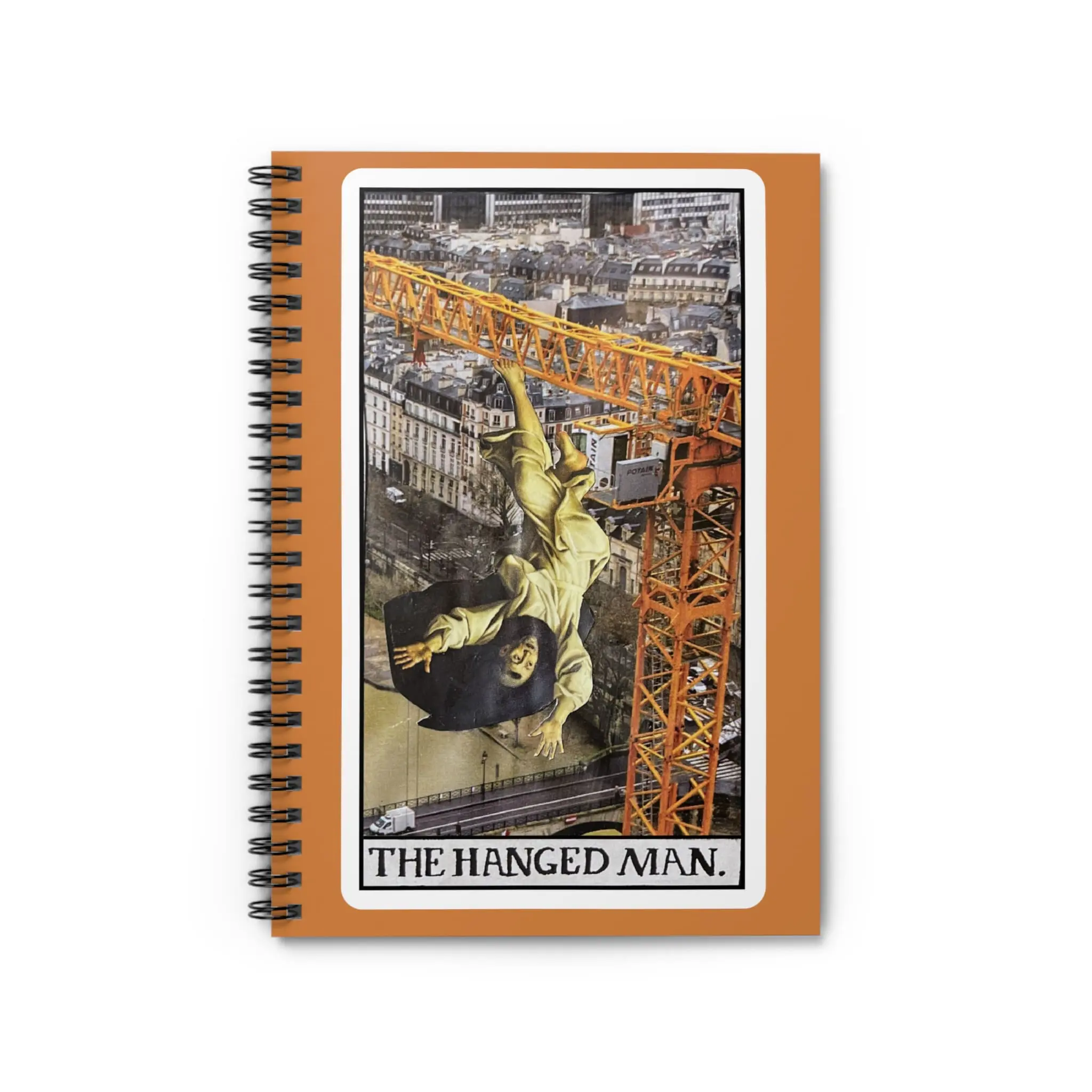 The Hanged Man Tarot Spiral Notebook — Gothic Tarot Journal, Ruled Lined Notes