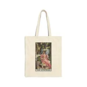 The Empress Tarot Tote Bag – Divine Feminine Market Bag – Mystical Tarot Carryall