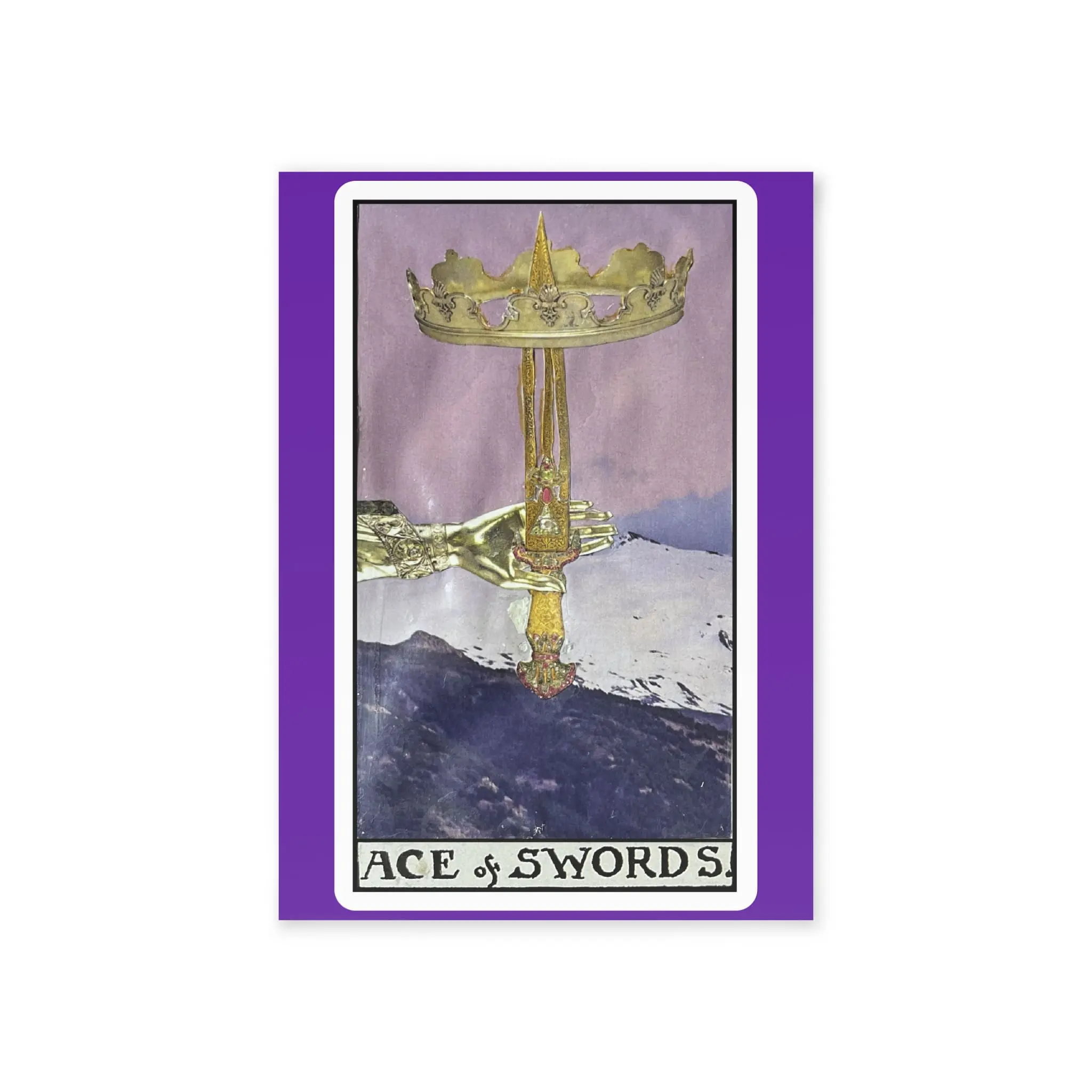 Ace of Swords Tarot Greeting Card – Mystical Clarity Tarot Art Card – Major Arcana Inspired Stationery