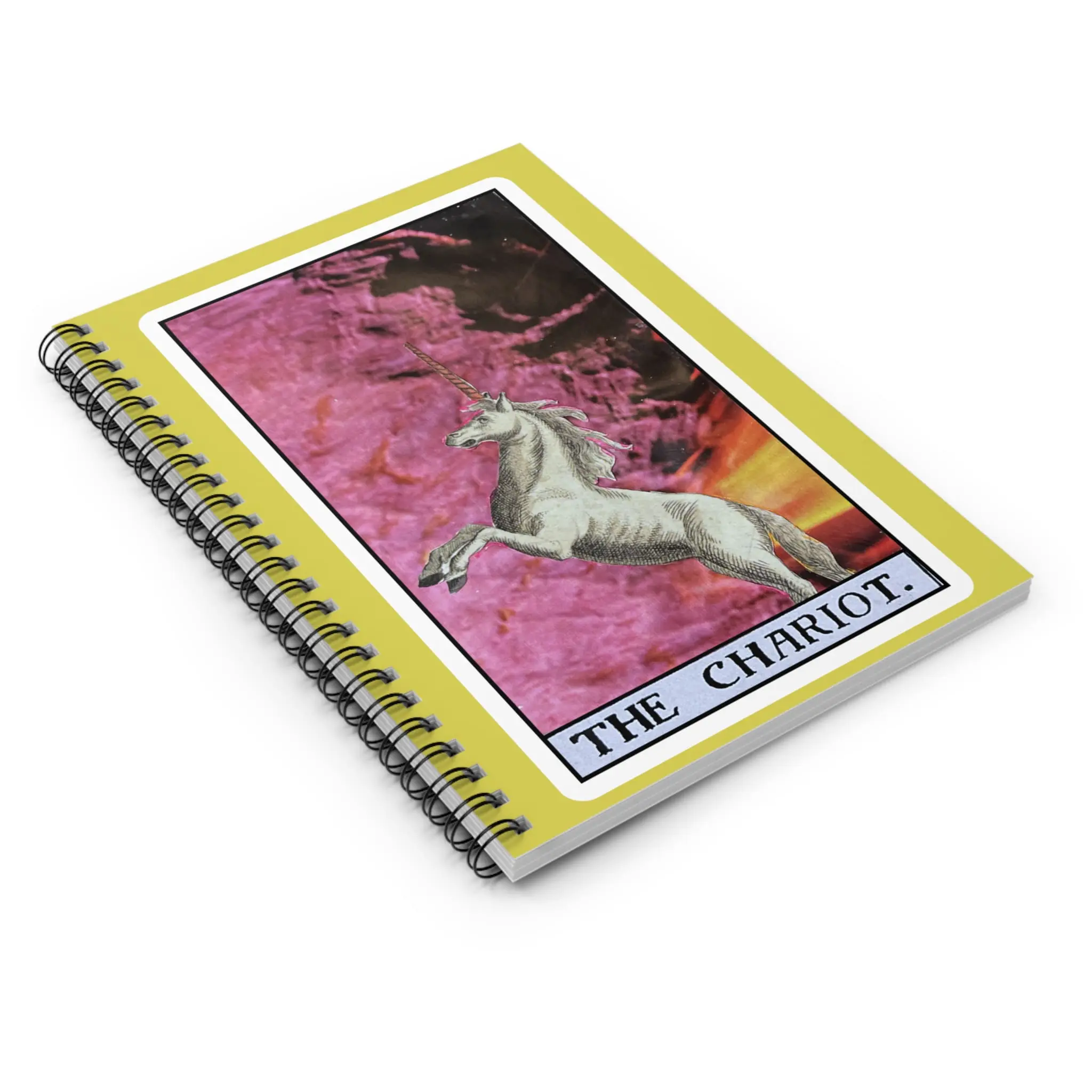 Tarot Unicorn Spiral Notebook — "The Chariot" Ruled Journal - Image 3