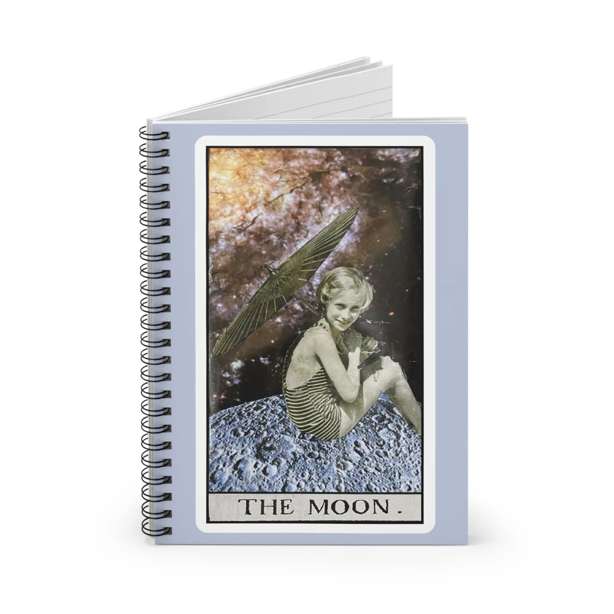 The Moon Tarot Notebook — Vintage Celestial Spiral Journal for Dreams & Intuition - Image 2